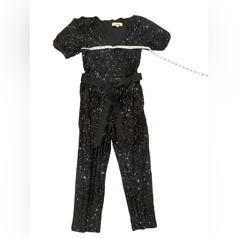 LOFT Black Sequin Jumpsuit - Picture 2 of 7
